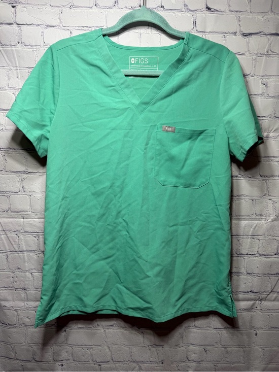Figs Tops - Figs Catarina One Pocket Scrub Top Blue Green Sz M Medical Nurse Doctor